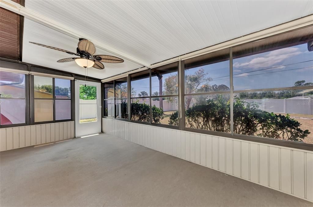 Enclosed Screened Porch/Florida Room on the back of the home.