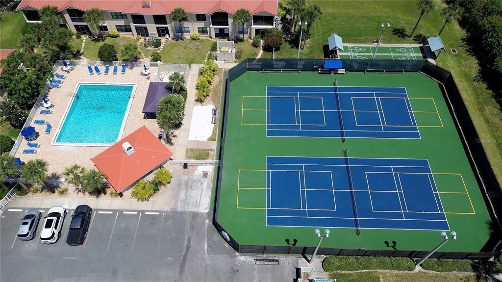 2nd pool and pickleball/tennis courts