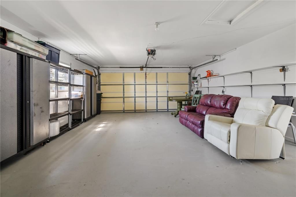 This home has a two car garage with lots of room for storage.
