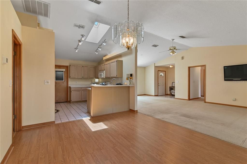 Dining Room, facing Kitchen & Living Room