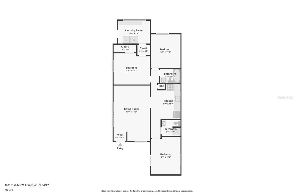 Active With Contract: $137,500 (3 beds, 2 baths, 854 Square Feet)
