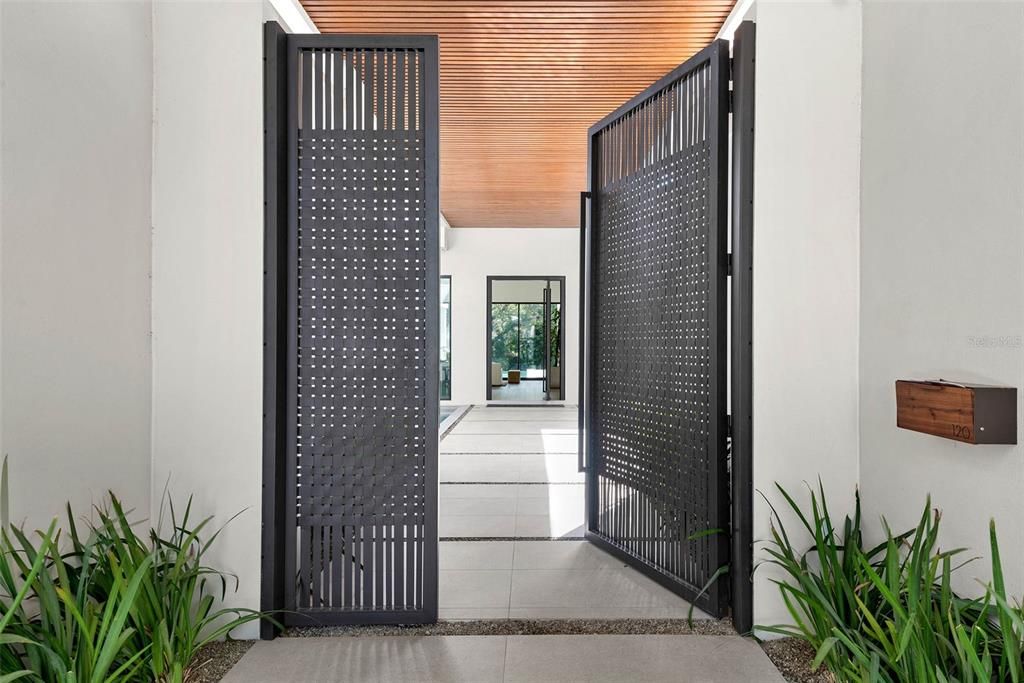 Front gate into private courtyard