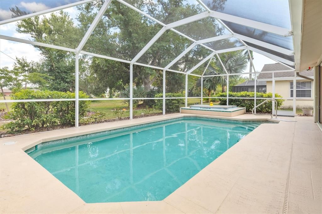 Screen Enclosed Pool and Spa - Another View