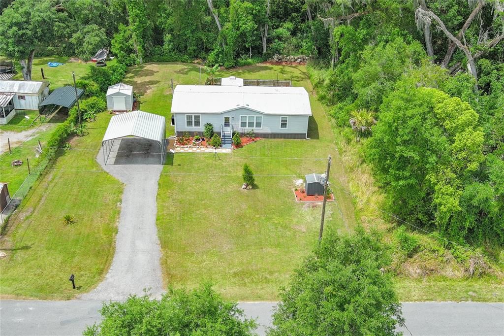Arial View of the home, almost 1 acre