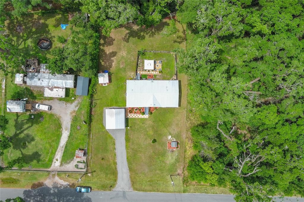 Arial View of the home, almost 1 acre