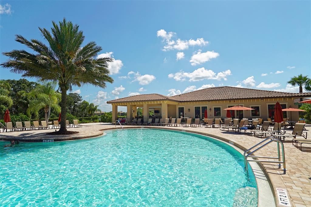 Clubhouse pool and Tiki Bar