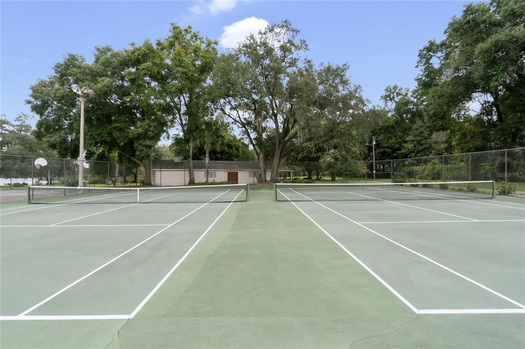 Tennis Courts. Clubhouse is behind the tennis courts and can be rented out for parties/special events/family gatherings/meetings. This is for Kingswood Manor residents only.