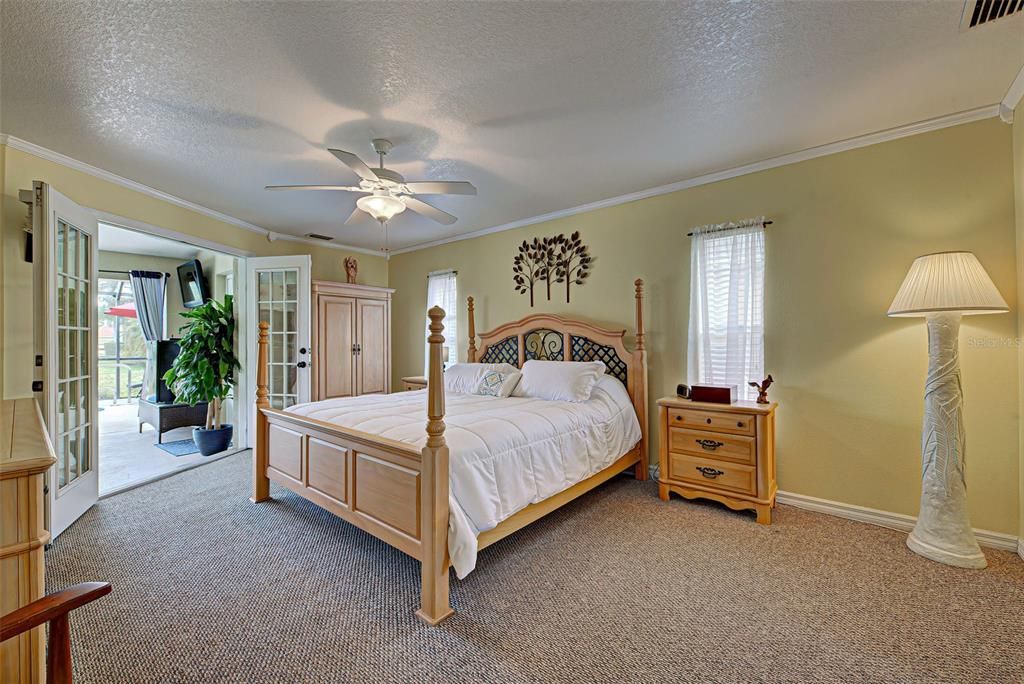 This bedroom is large and can accommodate all of your bedroom furniture as well as potentially a desk.