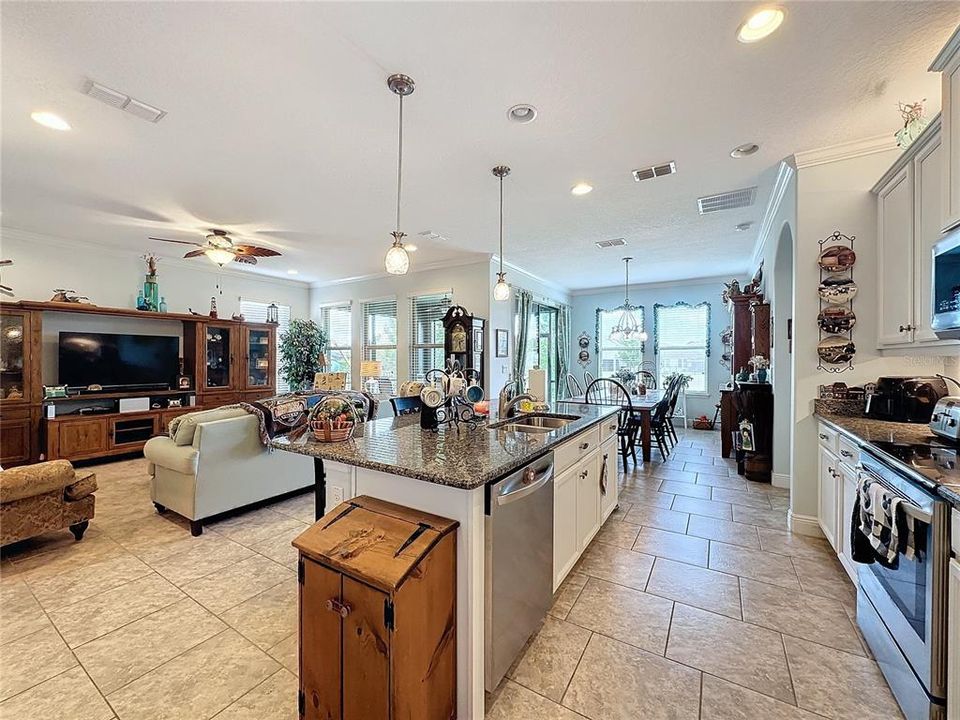 Kitchen, Living Room, Dining Area