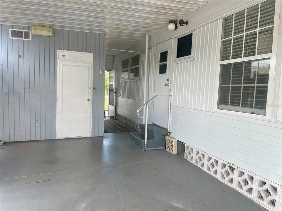 Carport to Side Door/Laundry & Additional Storage Room