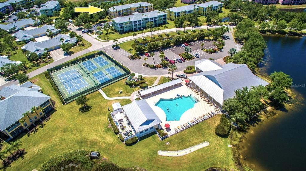 Building F is an Easy walk to the Clubhouse/Pool & Tennis Courts!