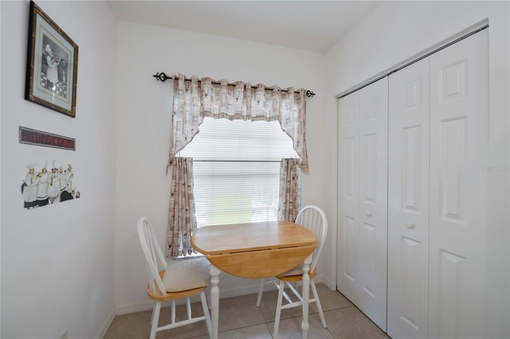 Eat-in kitchen and wall pantry