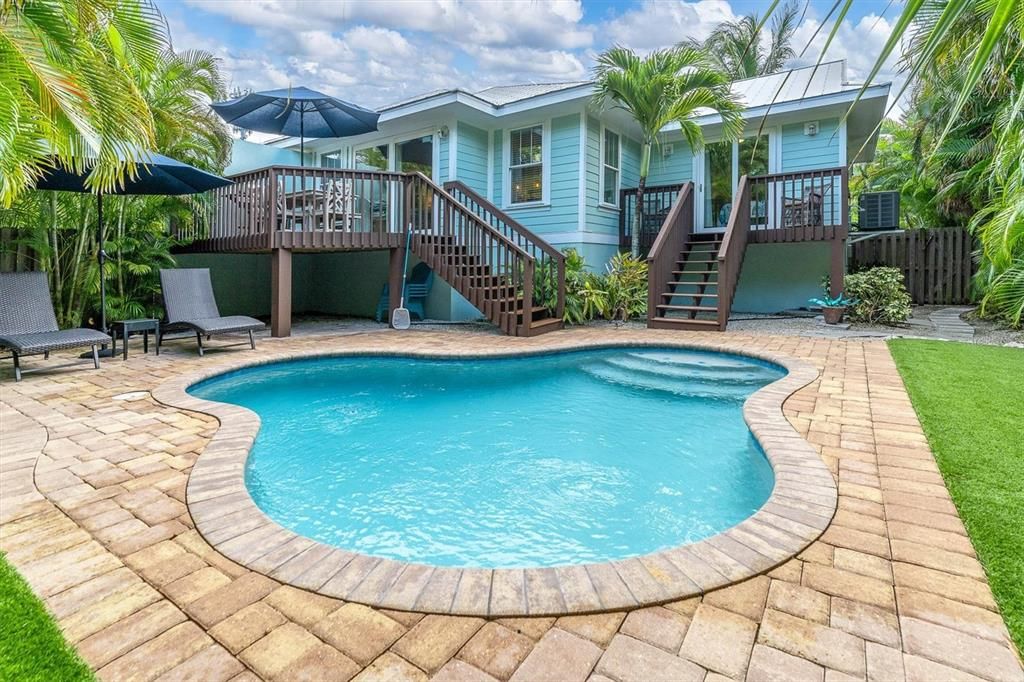 Private pool and yard with turf so maintenance free!