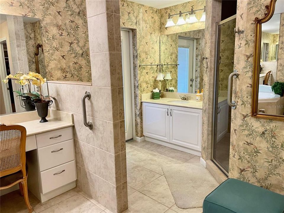 Primary Bathroom - shows both sides of the remodeled bathroom