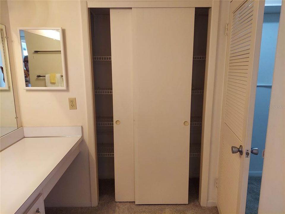 Primary Bathroom with linen closet