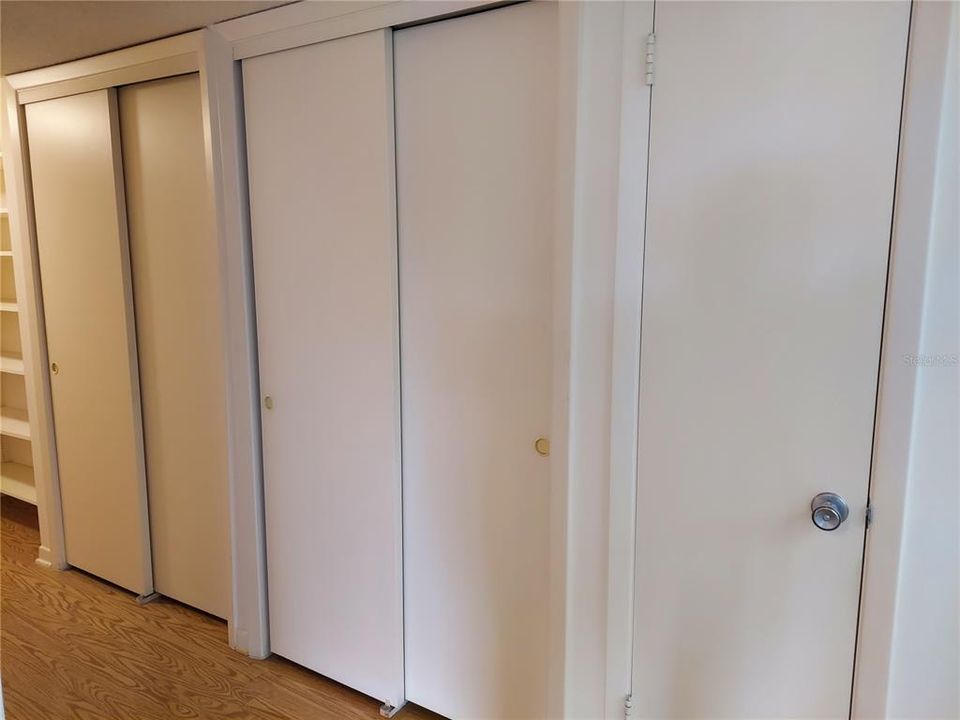 Hallway closets and storage