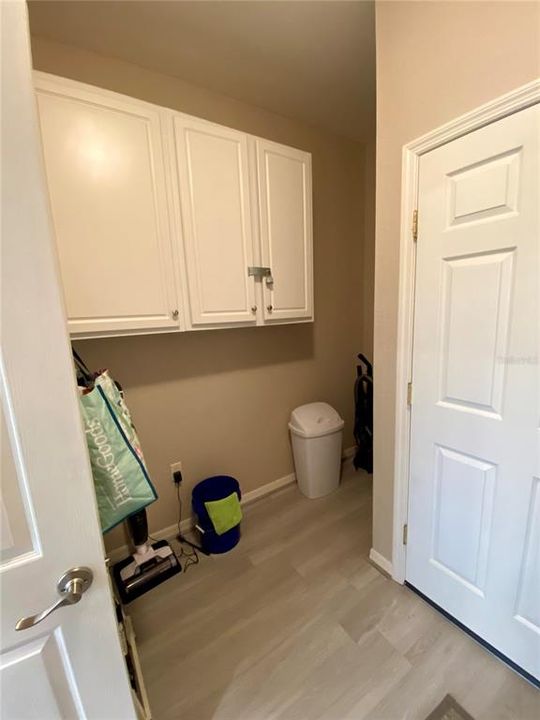 Extra storage space in laundry room