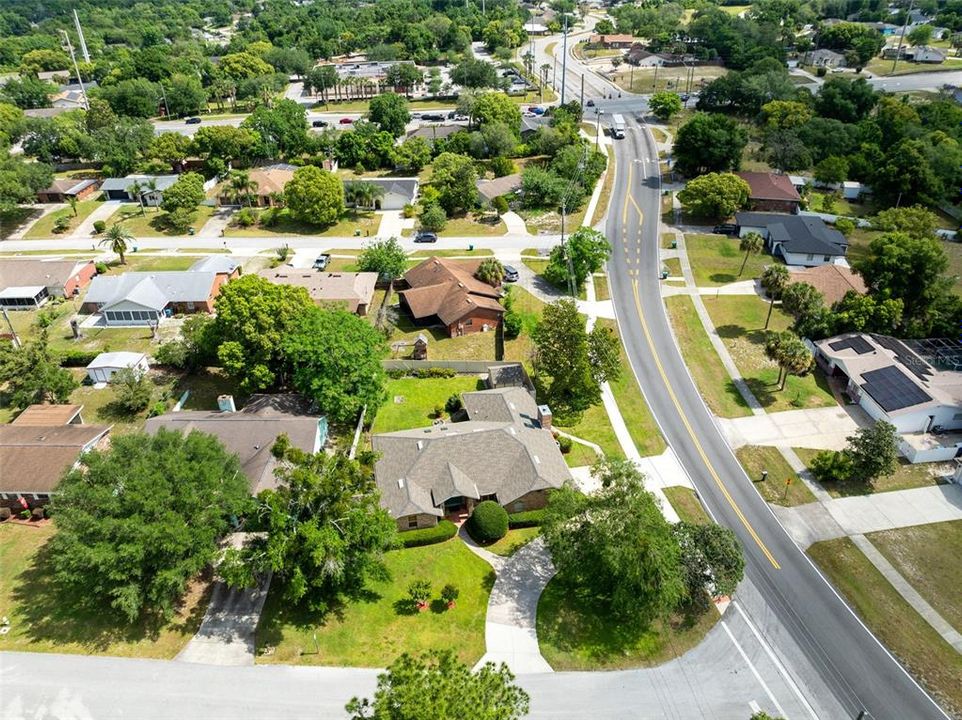 Great overhead aerial view of the home.