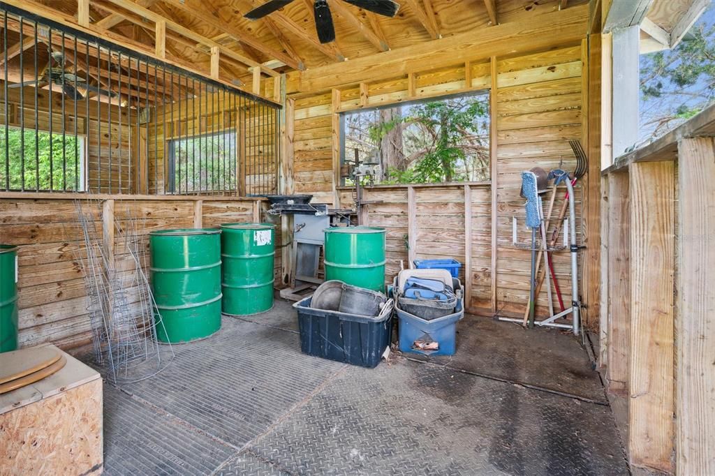 Two stall barn with electricity and tack room