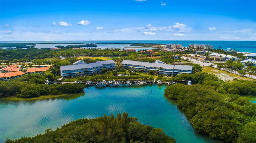 Back Exterior aerial looking west to Gulf of Mexico