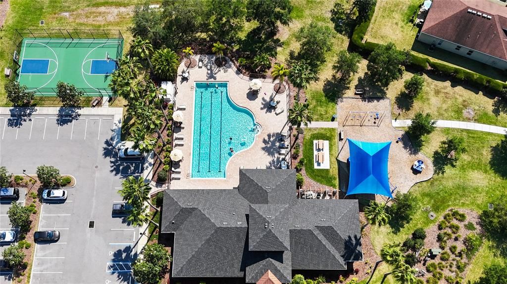 Aerial view of Clubhouse amenities