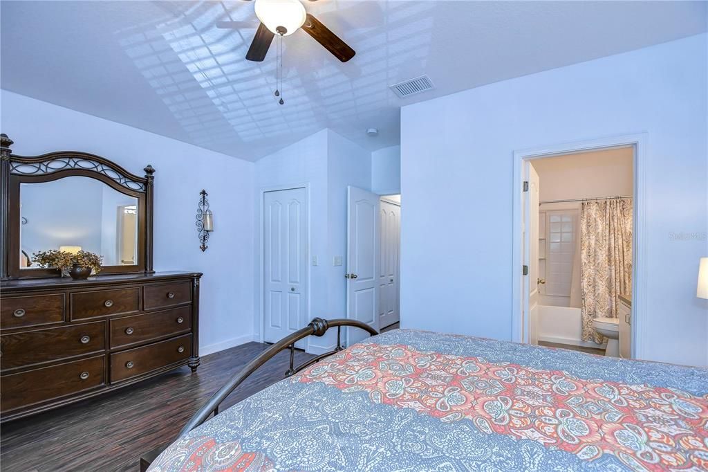Vaulted ceiling, beautiful views of the conservation, his & her closet!