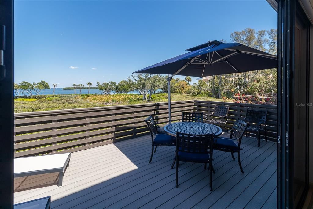 EXPANSIVE DECK WITH BAY VIEWS