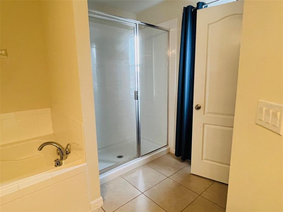 Master bath with separate Tub and Shower