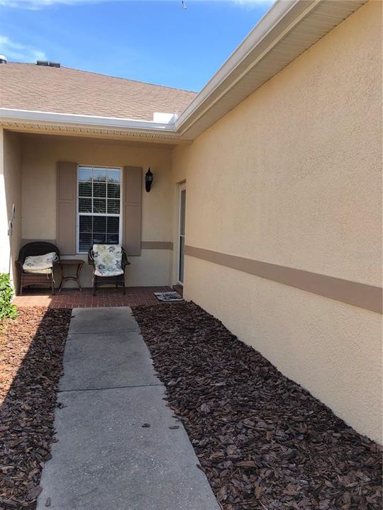 Walkway to front door.