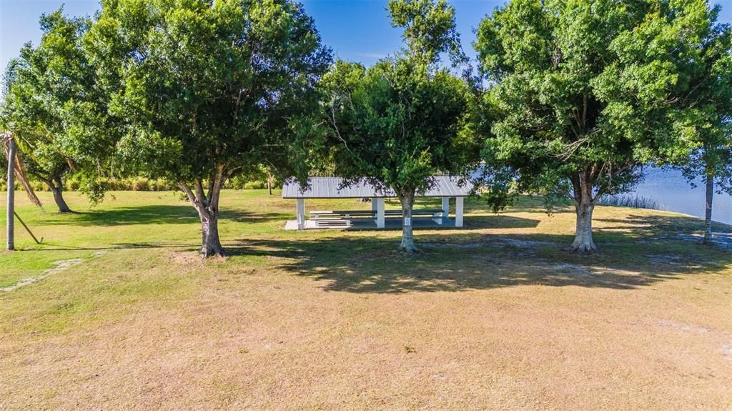 LAKE FRONT PICNIC SHELTER.