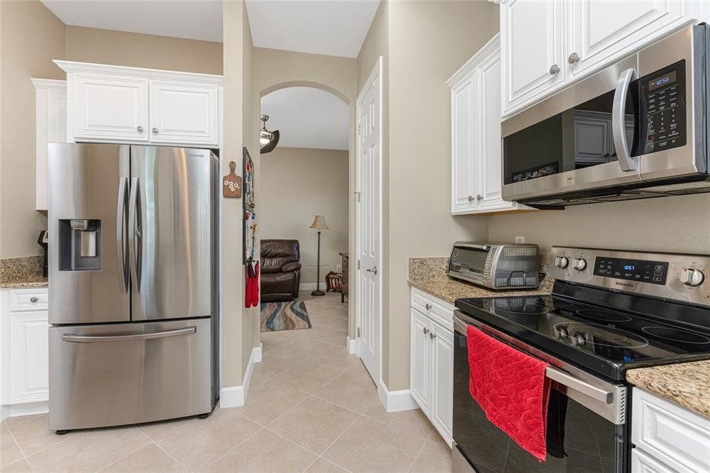Kitchen with newer stainless steel Appliances