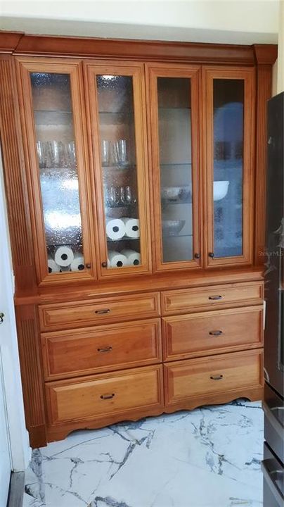 China cabinet in the kitchen