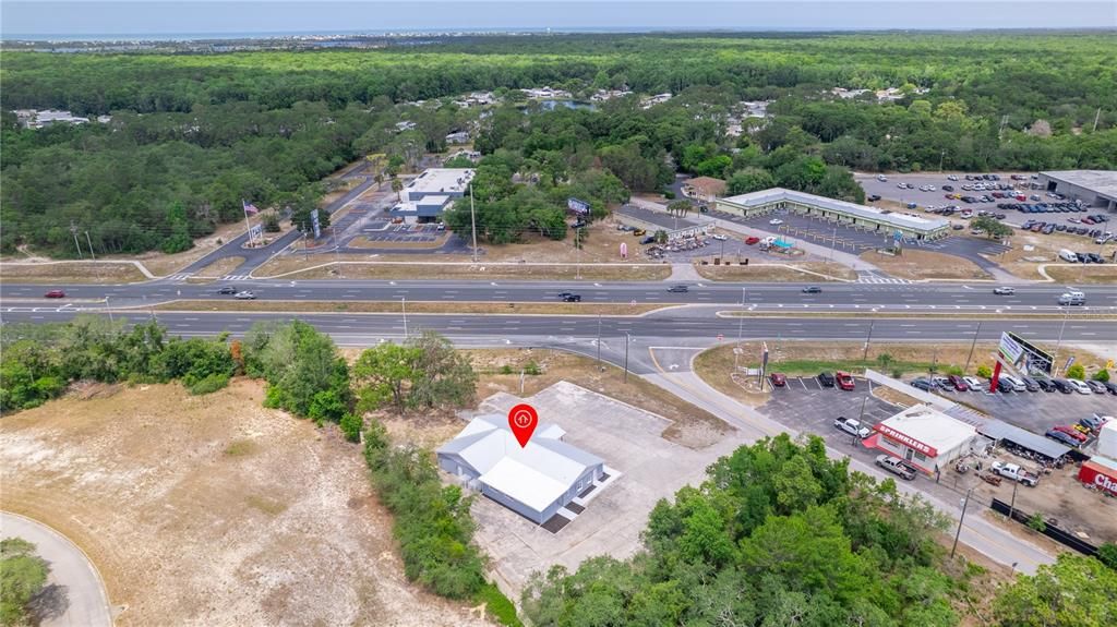 Aerial, located on the corner of US HWY 19 and Sealawn (Dedicated South Bound Turn Lane)