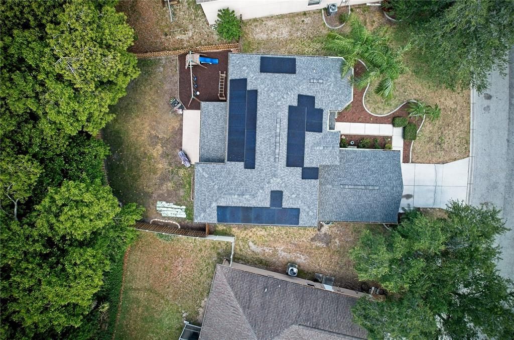 Overhead view of the Solar Panels