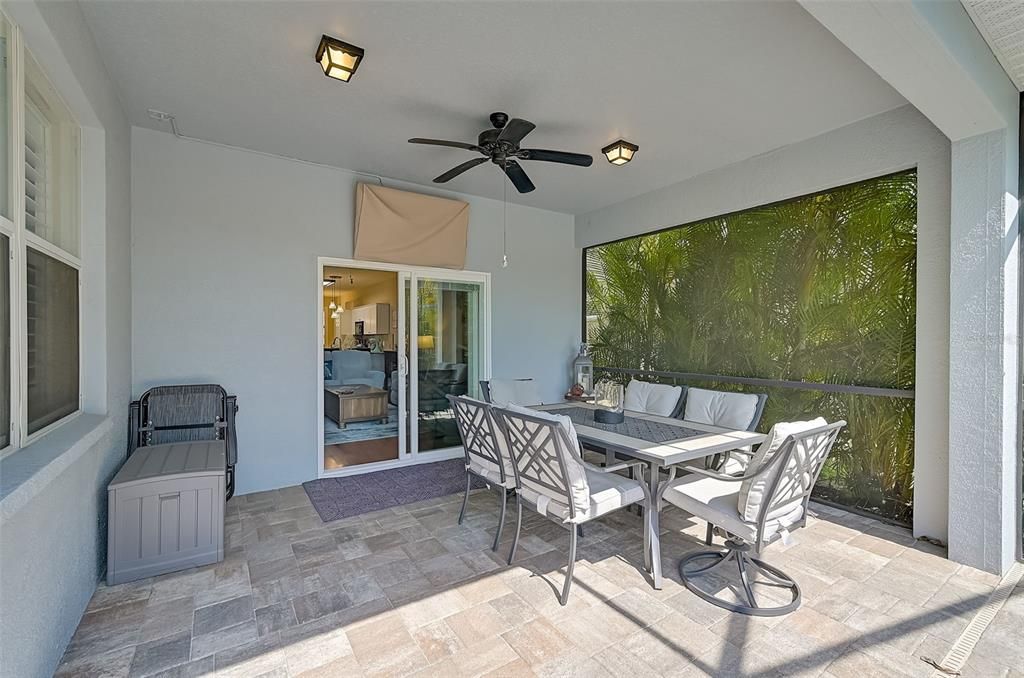 Covered Lanai with Alfresco dining area