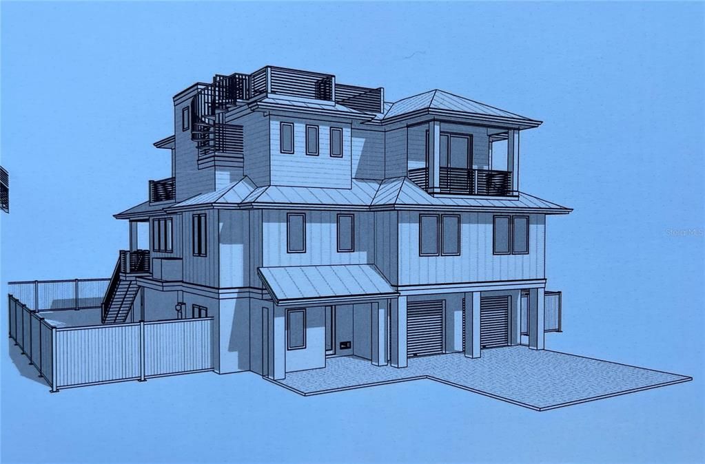Front elevation drawing - permitted plans available