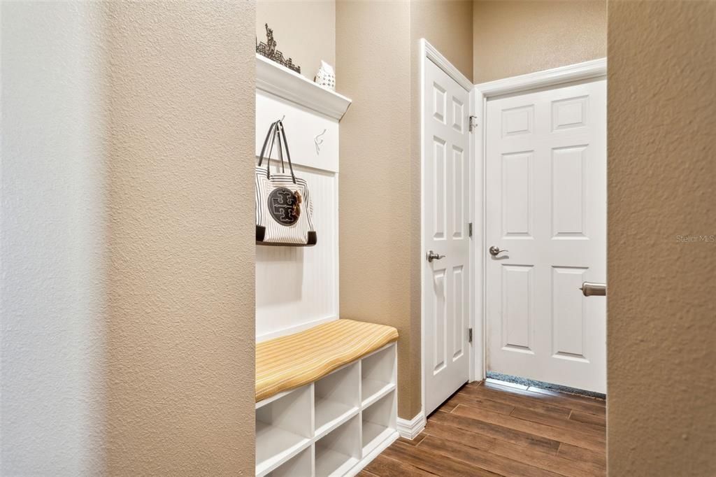 This catch all area is built in to your garage entryway and 4th bedroom.