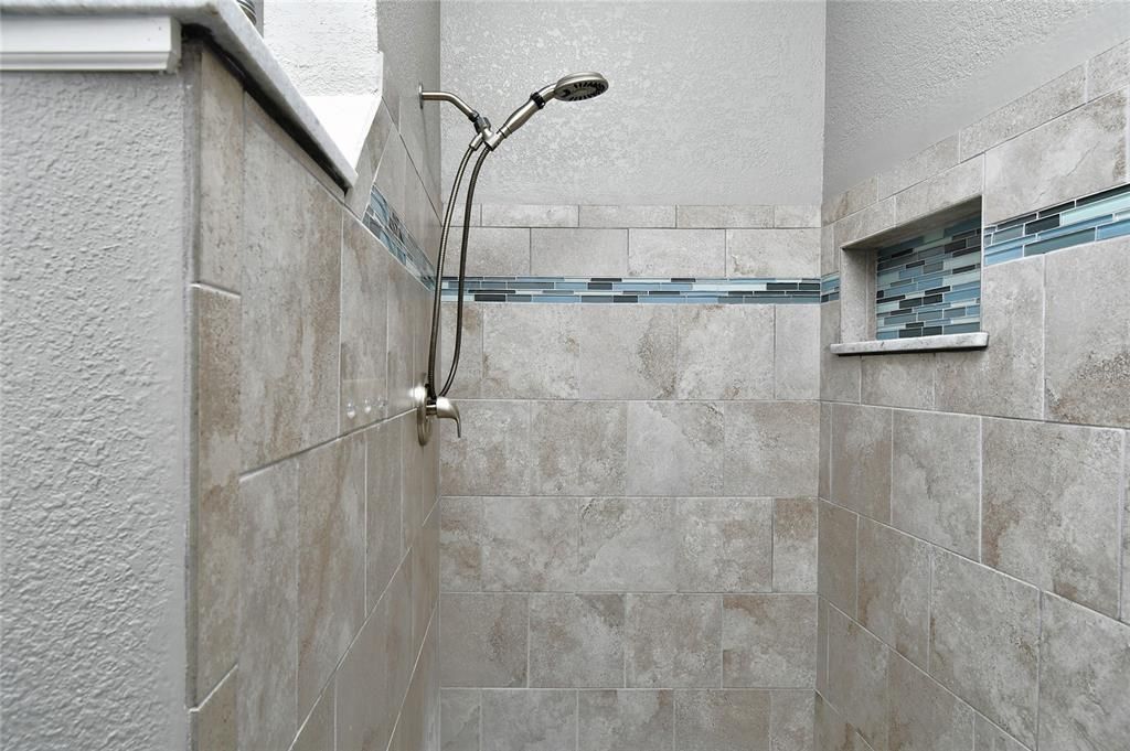 Upgraded shower in primary bathroom