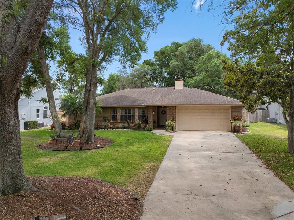 Front View with extended driveway