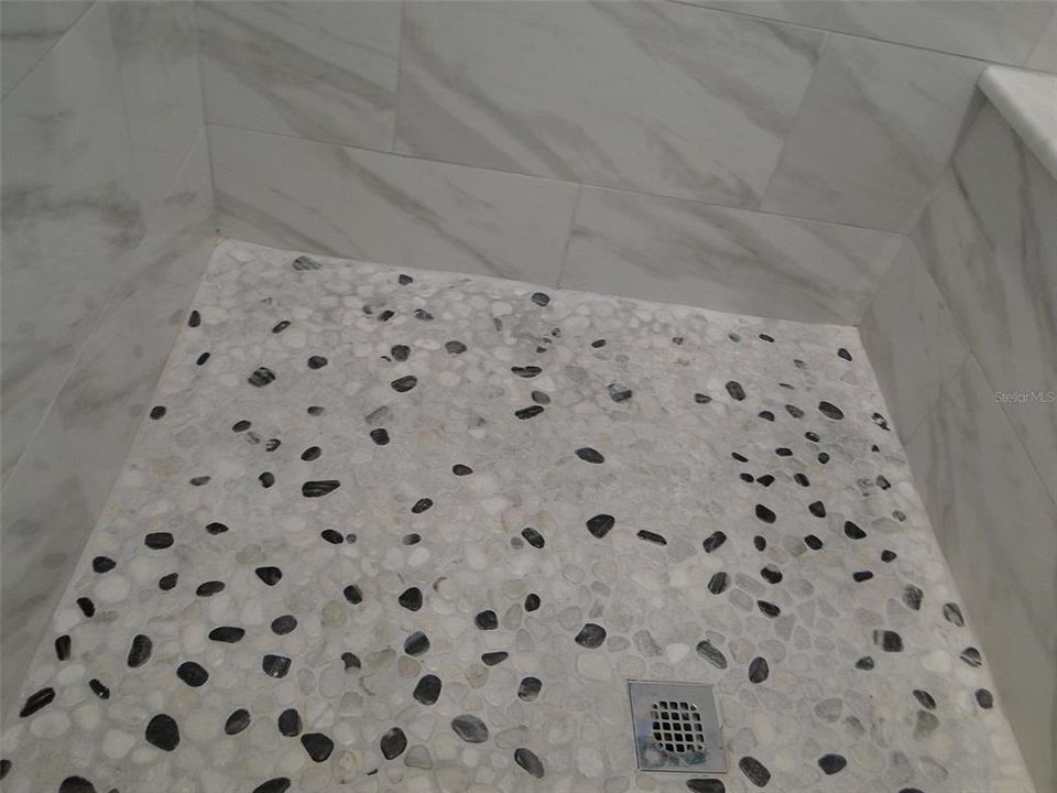Pebble stone tile Shower Floor