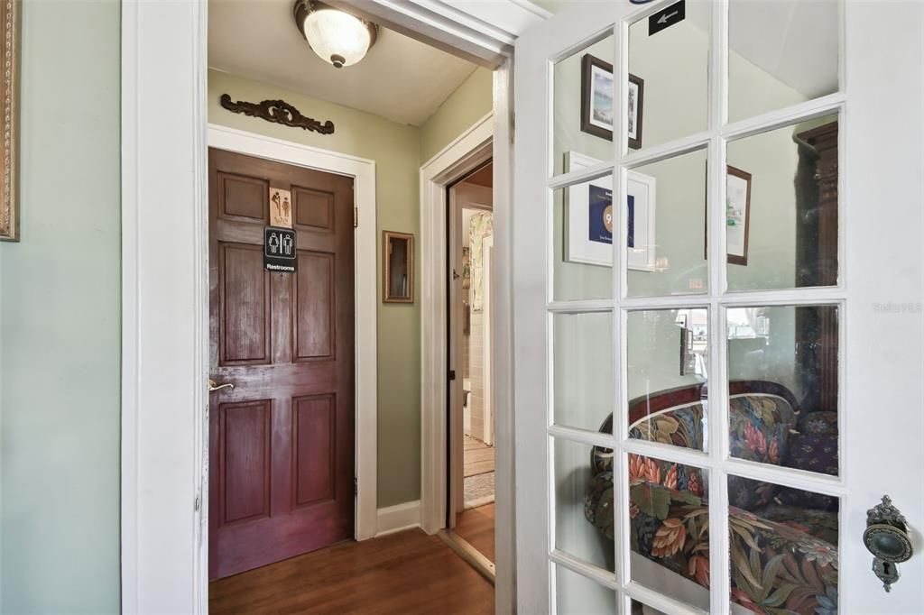 Powder room for common area and Bay Breeze Cafe