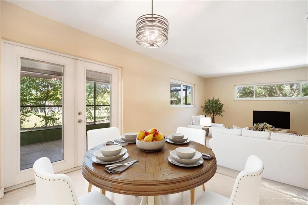 Staged Dining Area