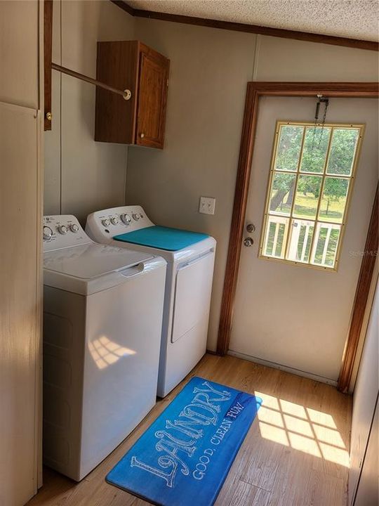 Laundry Room leads out to side porch
