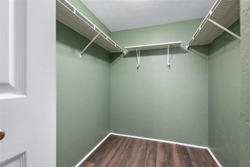 Large walk-in closet in the primary suite