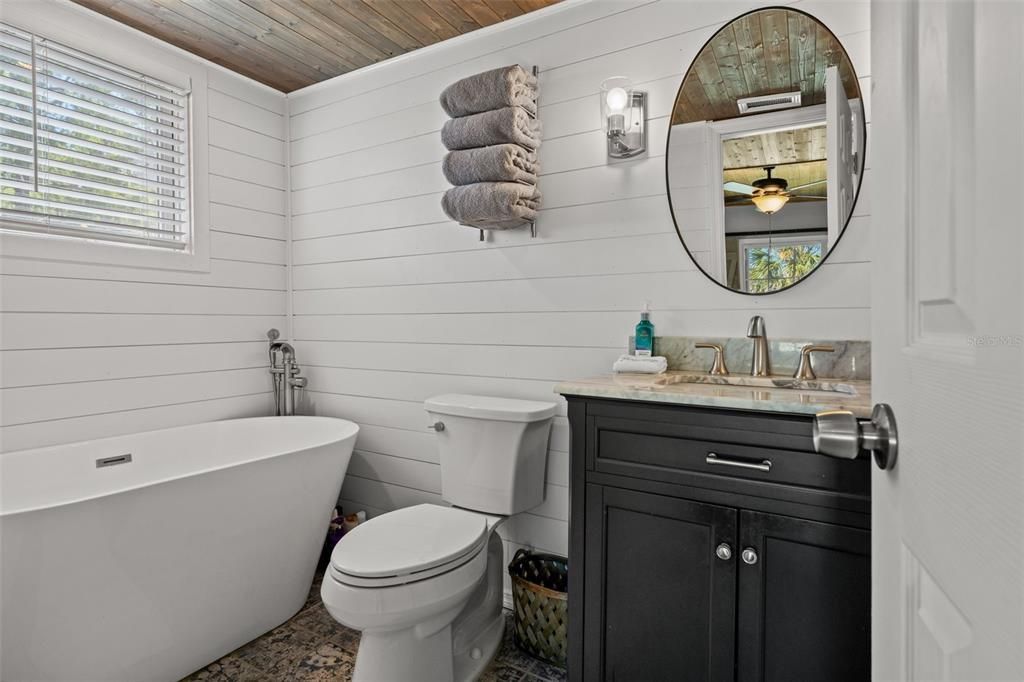 Remodeled Master Bathroom with Ship Lap