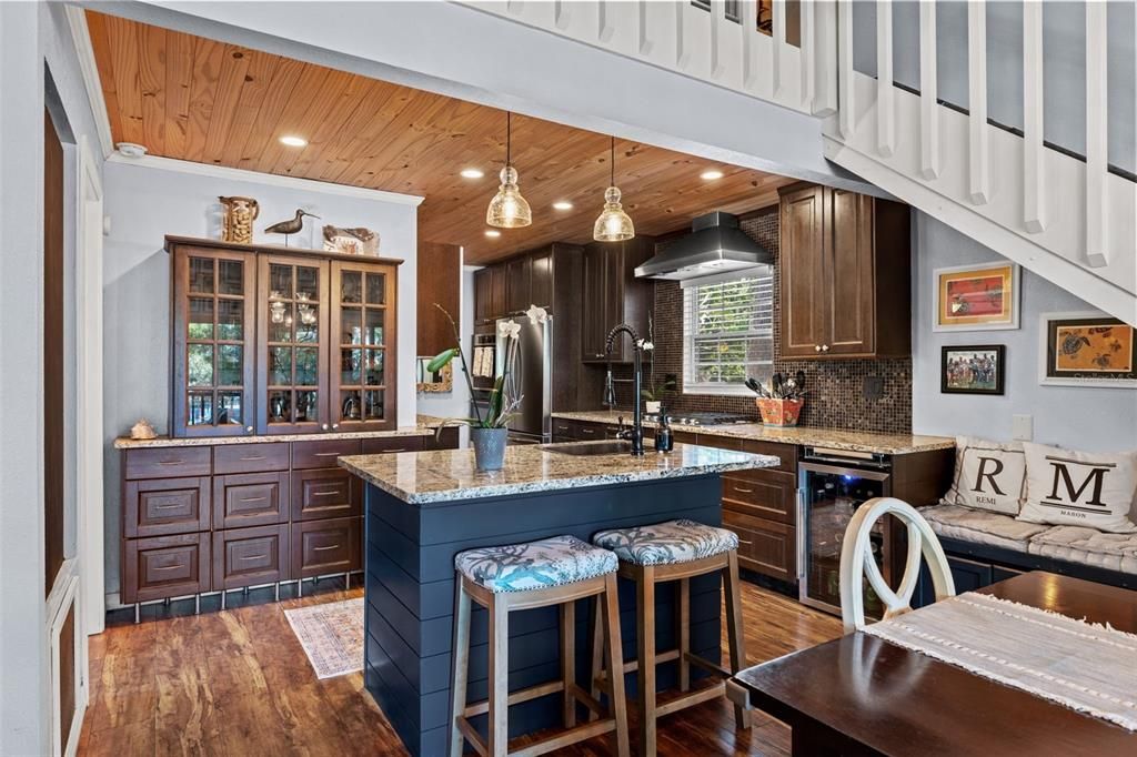 Beautiful Remodeled Kitchen with Wood Cabinets with Soft Close, Granite Countertops & Island