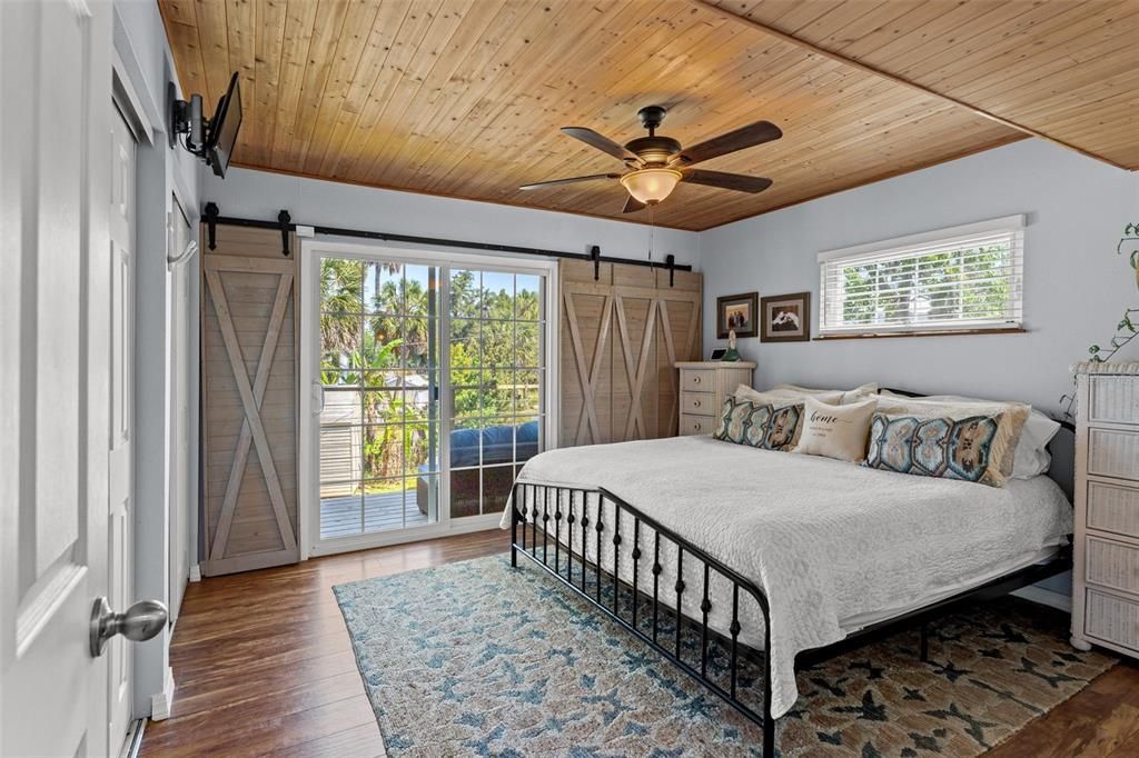 Master Bedroom Suite with Personal Balcony is on the Main Level