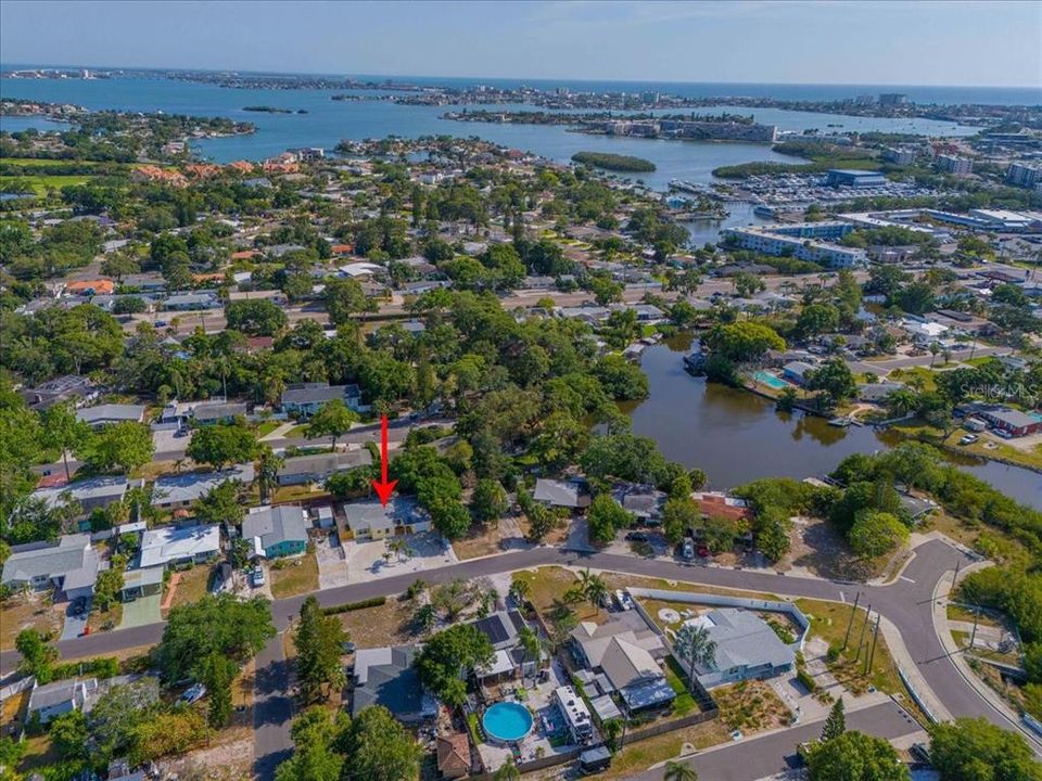 Aerial view of the location