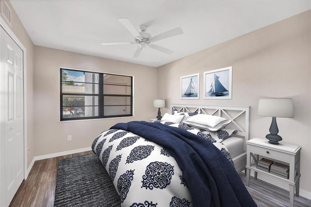 VIRTUALLY STAGED - Second bedroom