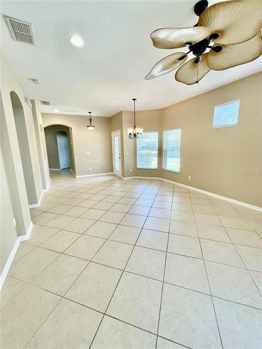 Family Room with ceramic tile